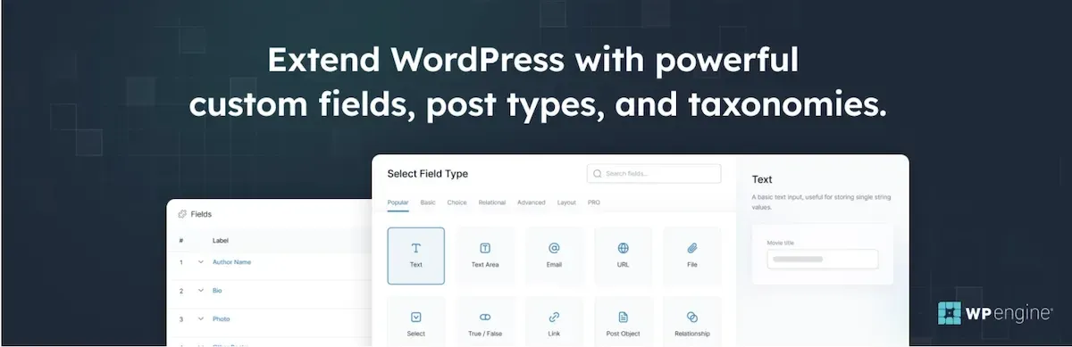 Complemento avanzado de WordPress para campos personalizados