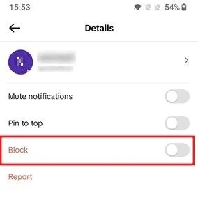 Iemand blokkeren voor DM in de TikTok-app.