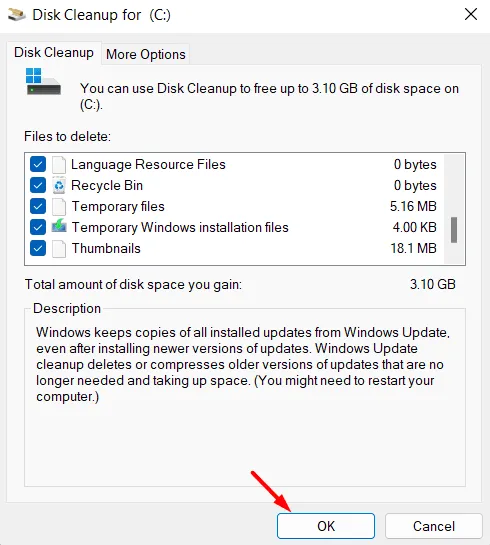 Windows 11-10에서 임시 파일 및 기타 정크 파일 지우기