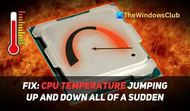 CPU 온도가 갑자기 오르락 내리락합니다.