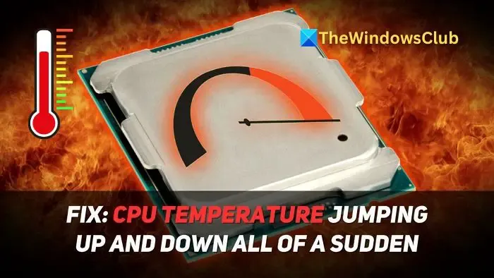 Temperatura da CPU flutuando rapidamente