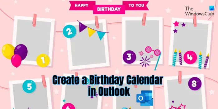 Outlookで誕生日カレンダーを作成する