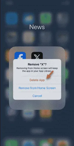 アプリを削除する 最低3