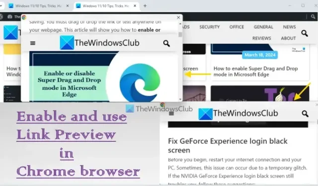 Como ativar e usar a visualização do link no navegador Chrome?