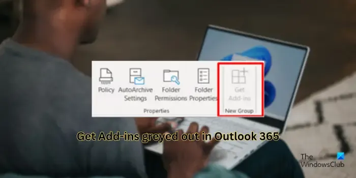 Deixe os suplementos esmaecidos no Outlook 365