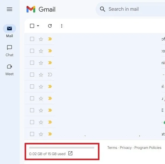 Gmailが機能しないストレージの修復方法