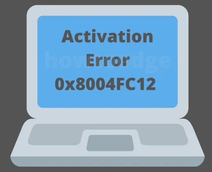 Como corrigir o erro de ativação 0x8004FC12