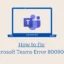 Microsoft Teams 오류 80090016 수정하는 방법