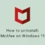 So deaktivieren oder deinstallieren Sie McAfee unter Windows 11