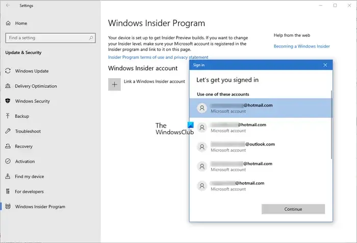 rejoindre le programme Windows Insider