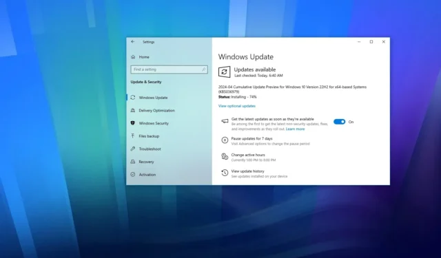이제 Windows 10 시작 메뉴 및 설정에 계정 알림이 표시됩니다(빌드 19045.4353).