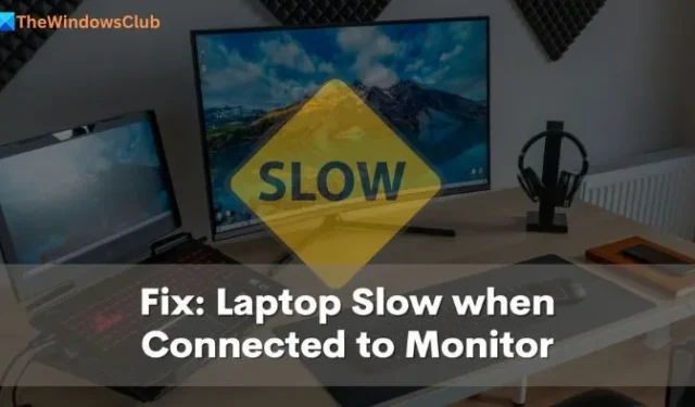 Windows-laptop traag wanneer aangesloten op monitor