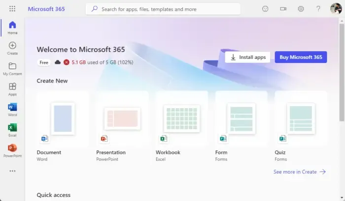 Microsoft 365 on-line