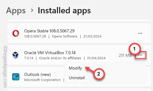 modifica VM virtuale min
