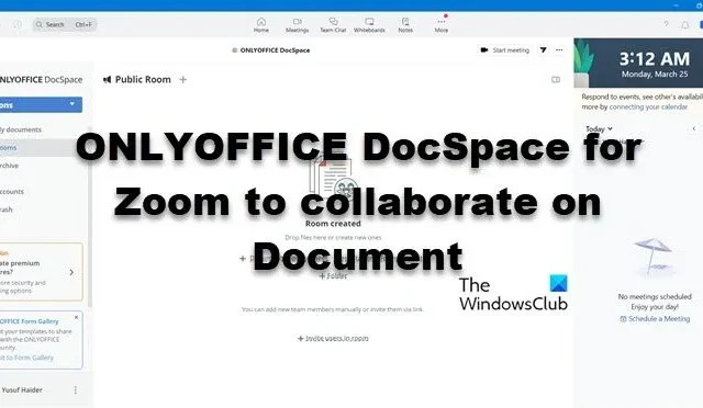 Como usar o ONLYOFFICE DocSpace for Zoom para colaborar no documento