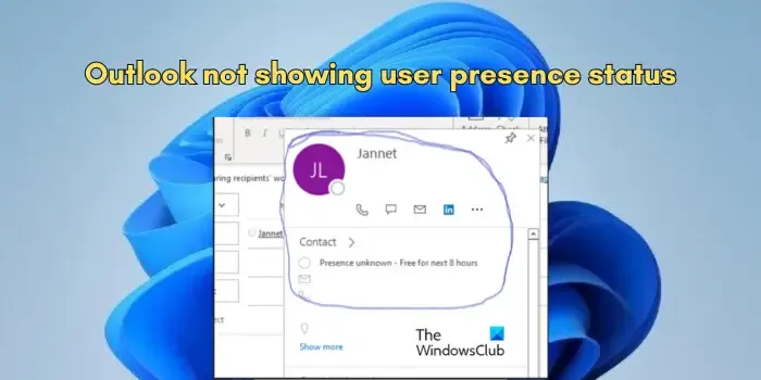 Outlook non mostra lo stato di presenza dell'utente