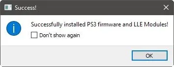 Ps3 no PC com instalação de firmware Rpcs3 bem-sucedida