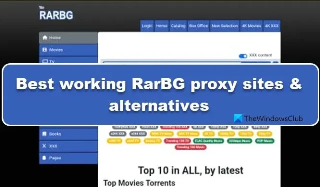 Welche sind die am besten funktionierenden RarBG-Proxy-Sites und -Alternativen?