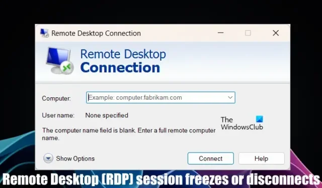 Remote Desktop (RDP)-sessie loopt vast of verbreekt de verbinding [repareren]
