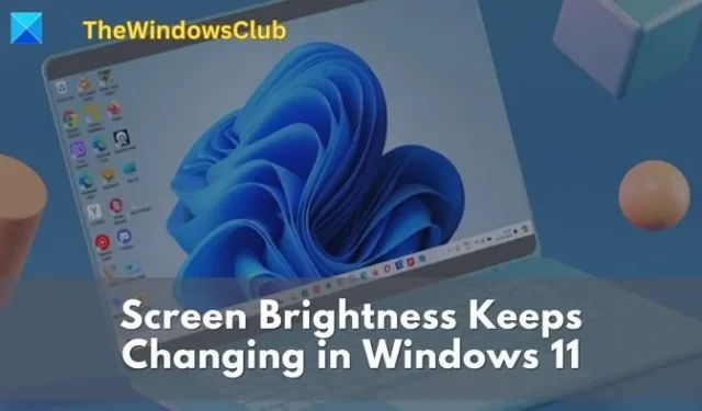 Windows 11 で画面の明るさが変わり続ける