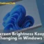 La luminosità dello schermo continua a cambiare in Windows 11