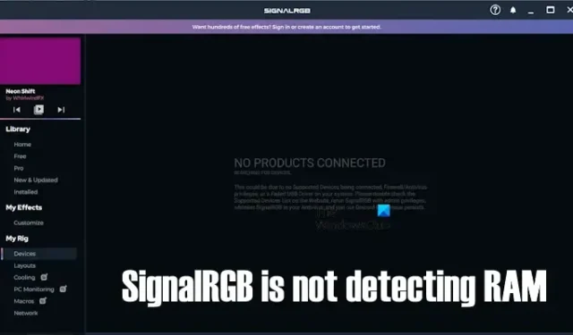 SignalRGB não está detectando RAM no Windows 11 [Fix]