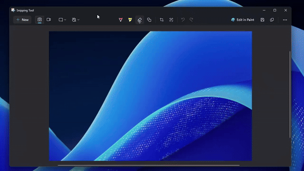 Ferramenta de recorte no Windows 11 com GIF