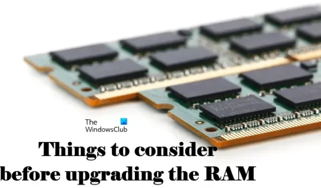 Cosas a considerar al actualizar la RAM