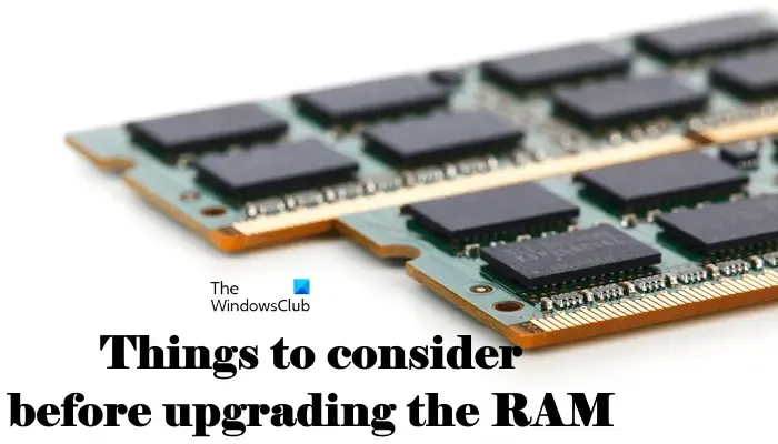 Cosas a considerar antes de actualizar la RAM