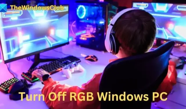 Comment désactiver le RVB sur un PC Windows 11/10