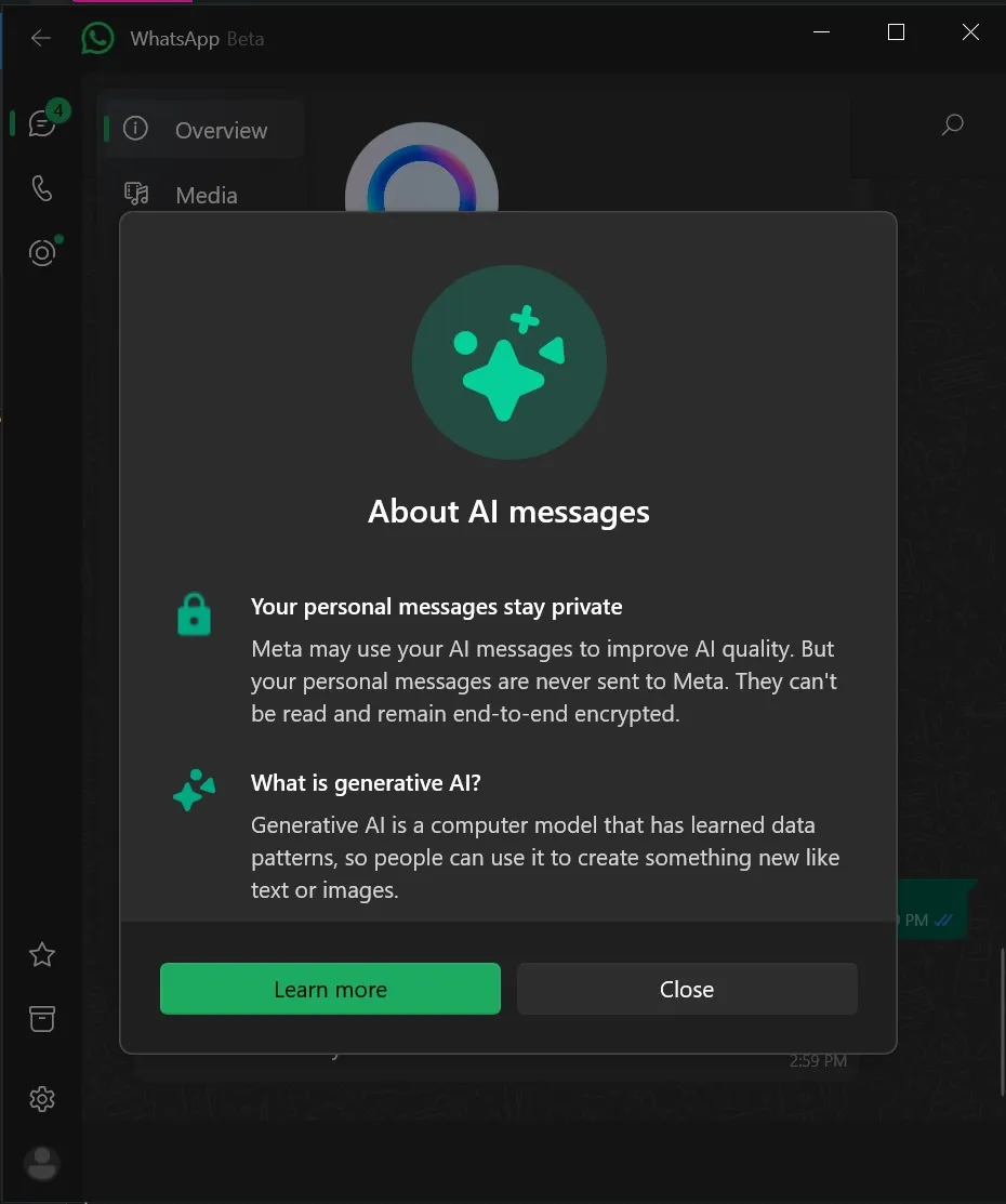 Messages WhatsApp IA
