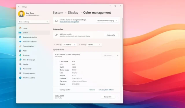 Comment modifier le profil de couleur d’affichage sur Windows 11
