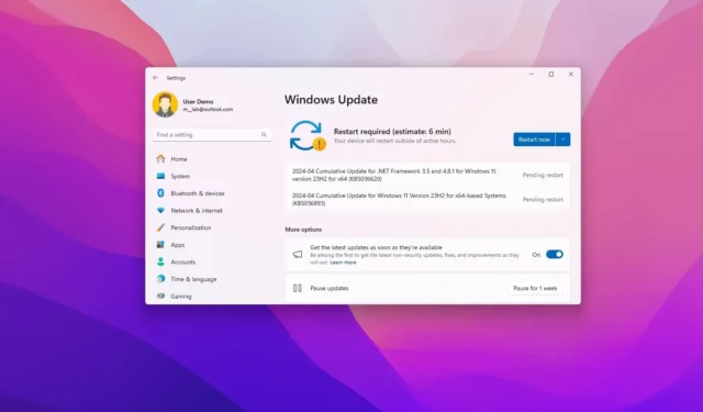 Windows 11 ontvangt update van april 2024 (KB5036893)