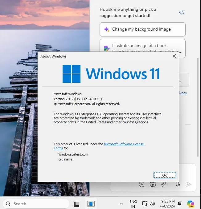 Windows 11 LTSC com Copilot