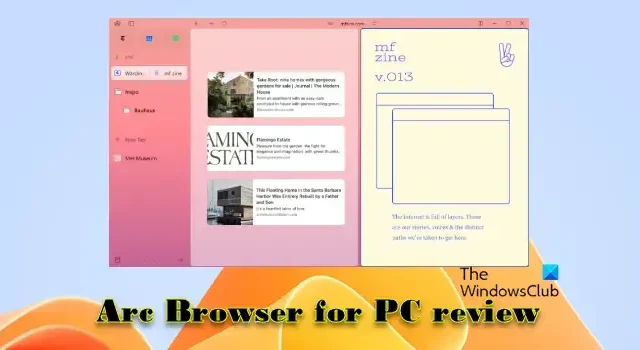 Arc Browser pour PC Windows – Téléchargement et révision