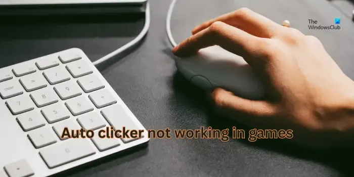 Automatische clicker werkt niet in het spel
