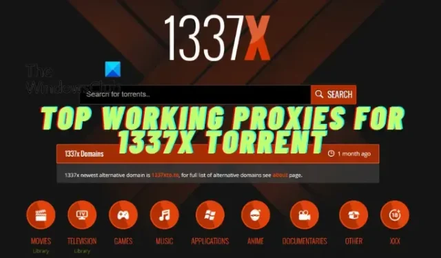 Principais proxies funcionais para Torrent 1337x