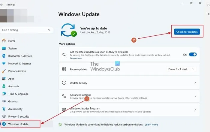 檢查 Windows 更新以修復事件 ID 1795
