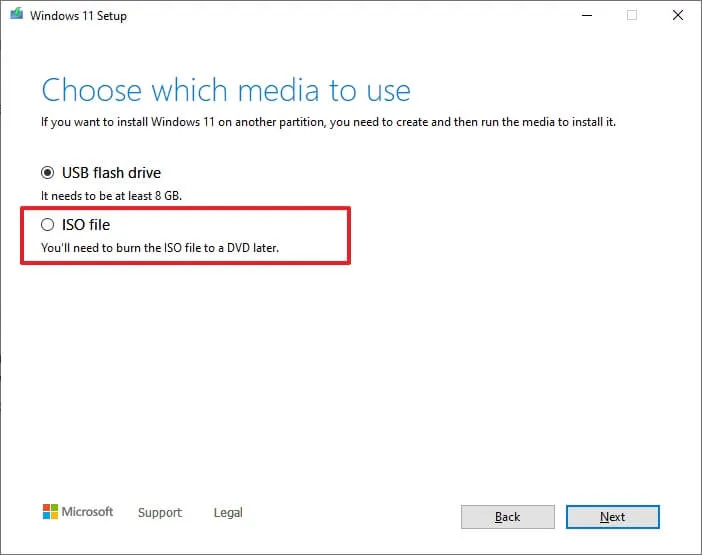 Crie o arquivo ISO do Windows 11