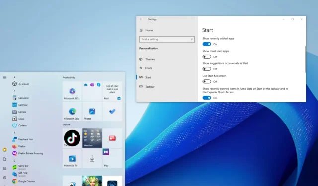 Comment désactiver les suggestions d’applications dans le menu Démarrer de Windows 10