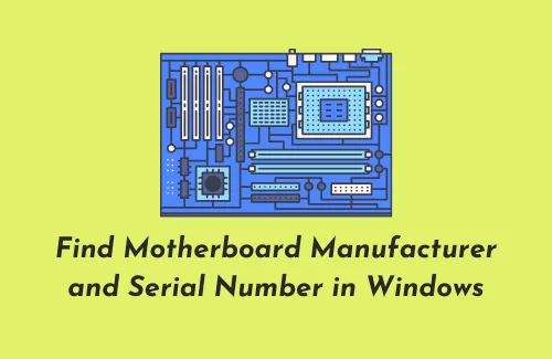 Windows에서 마더보드 제조업체 및 일련 번호 찾기
