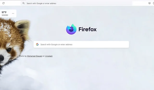 Firefox para obter um widget de clima e Netflix no modo de navegação privada