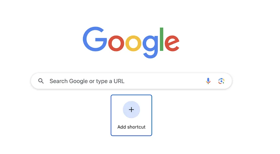 Google Chrome-startpagina
