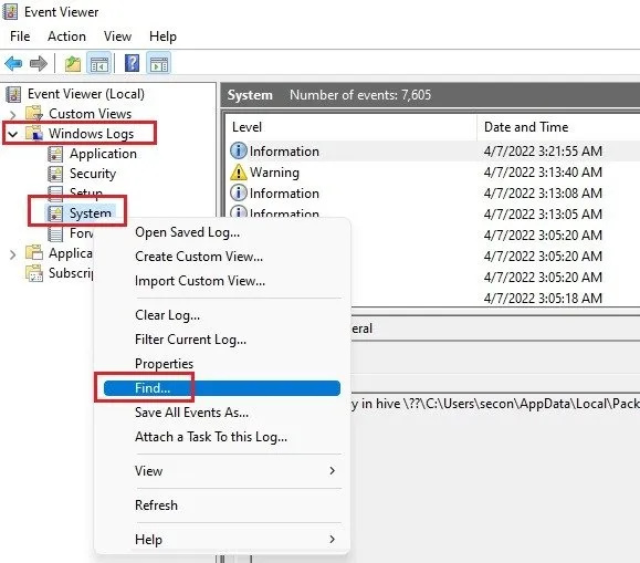 Hoe Windows Memory Diagnostic Tool te gebruiken om geheugenproblemen op te sporen Event Viewer Find