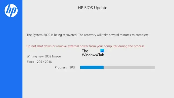 Atualização do BIOS HP