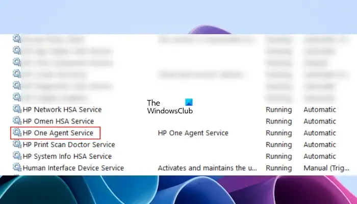 HP One Agent-service
