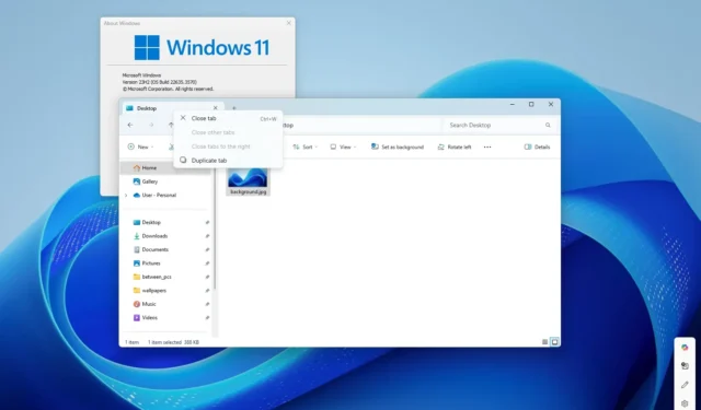Windows 11 agrega pestañas duplicadas al Explorador de archivos y corrige la velocidad de la RAM en el Administrador de tareas (compilación 22635.3570)