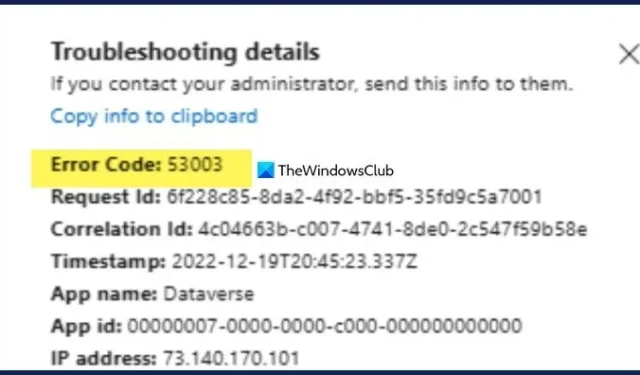 Microsoft 365-Fehlercode 53003 beheben