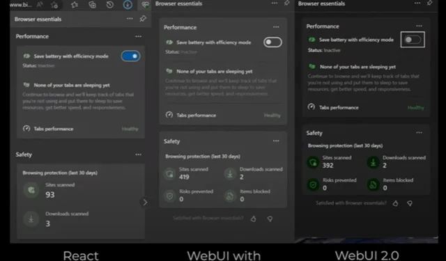 Microsoft spricht von schnellerem Edge-Browsing mit WebUI 2.0