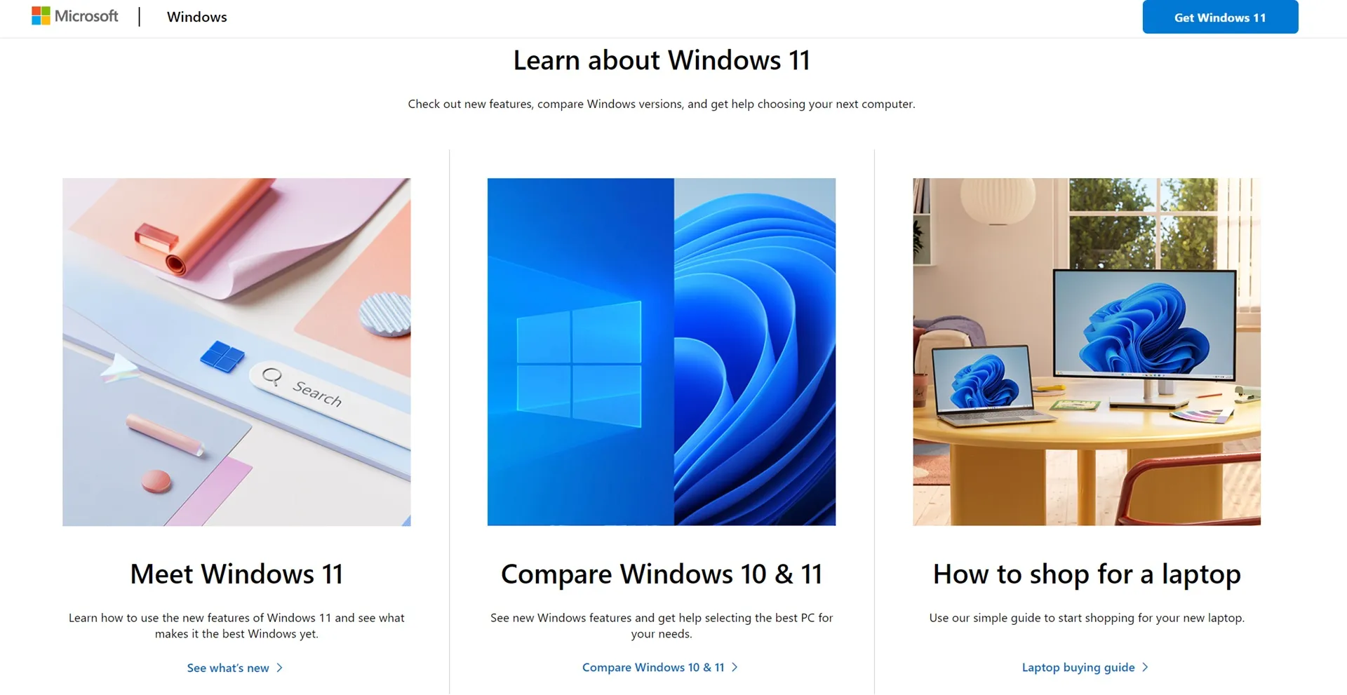 Microsoft officiële EOS-pagina voor Windows 10